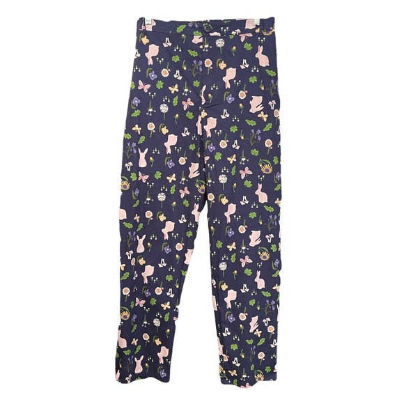 Modcloth Pants - MODCLOTH x COLLECTIF Maddie Enchanted Meadow Trousers Navy Bunnies Spring 26
